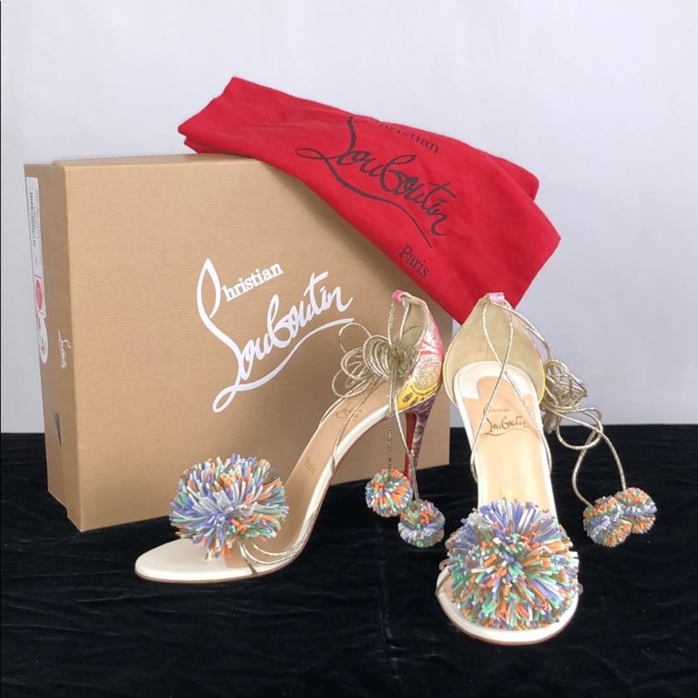 Christian Louboutin Starouchi 100 Pom Pom NWB